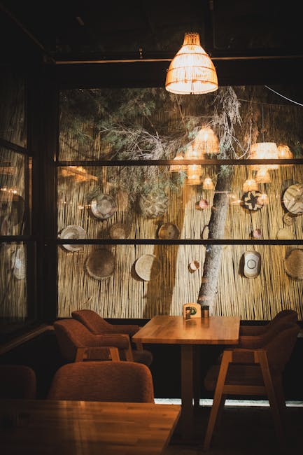 Warm, intimate cafe interior with rustic decor